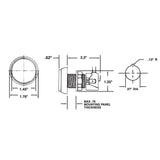 Medium White Plastic Mechanical Push Button